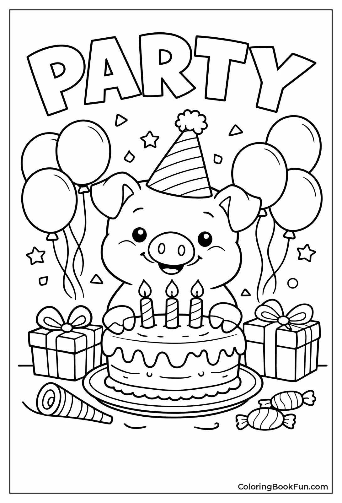Pig at Birthday Party