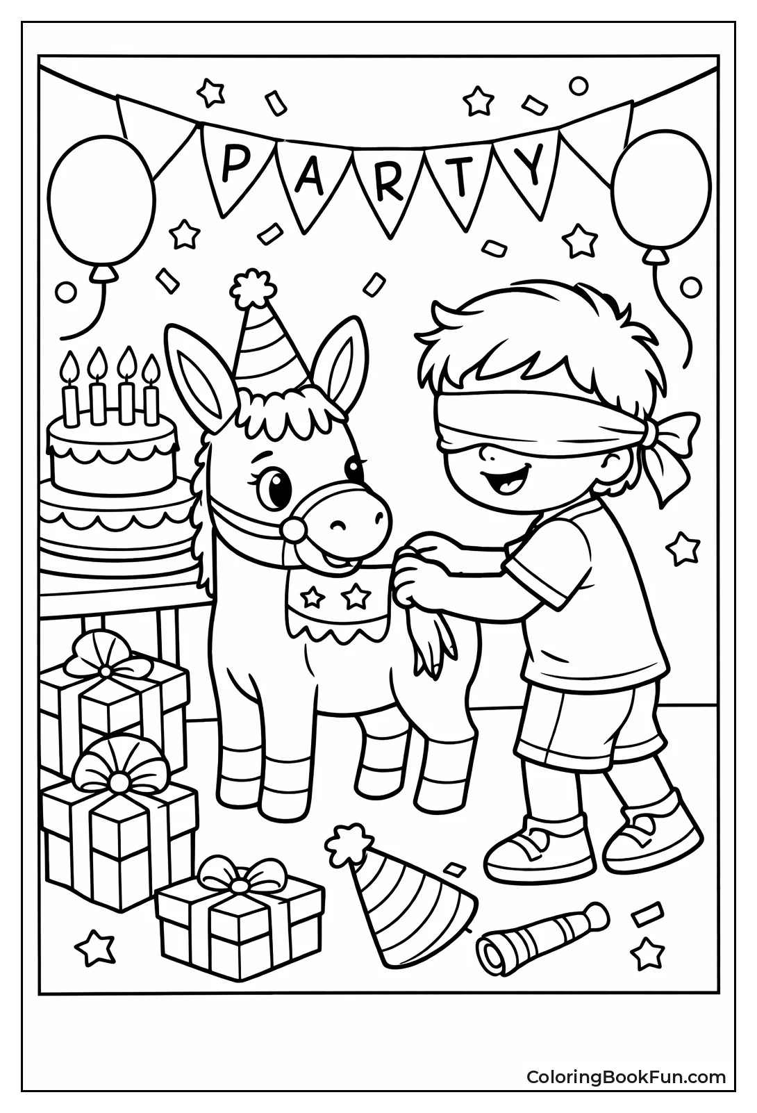 Blindfolded Kid Pins Tail