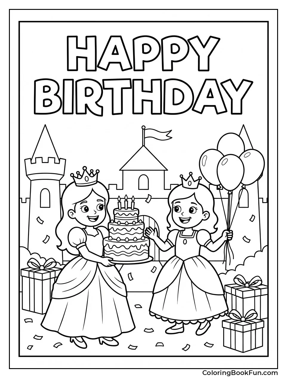 Birthday Princess with Cake