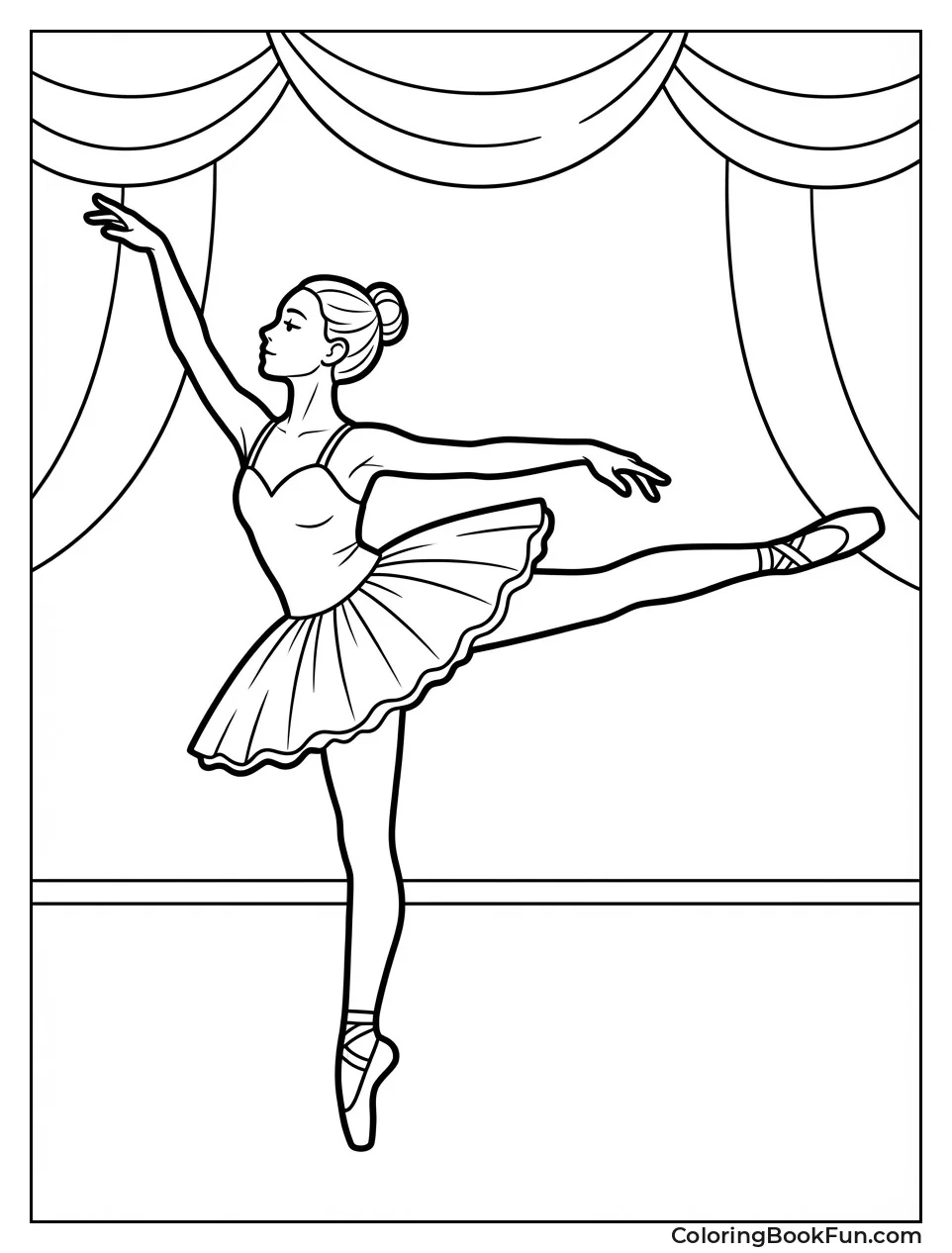 Black Ballerina in Arabesque