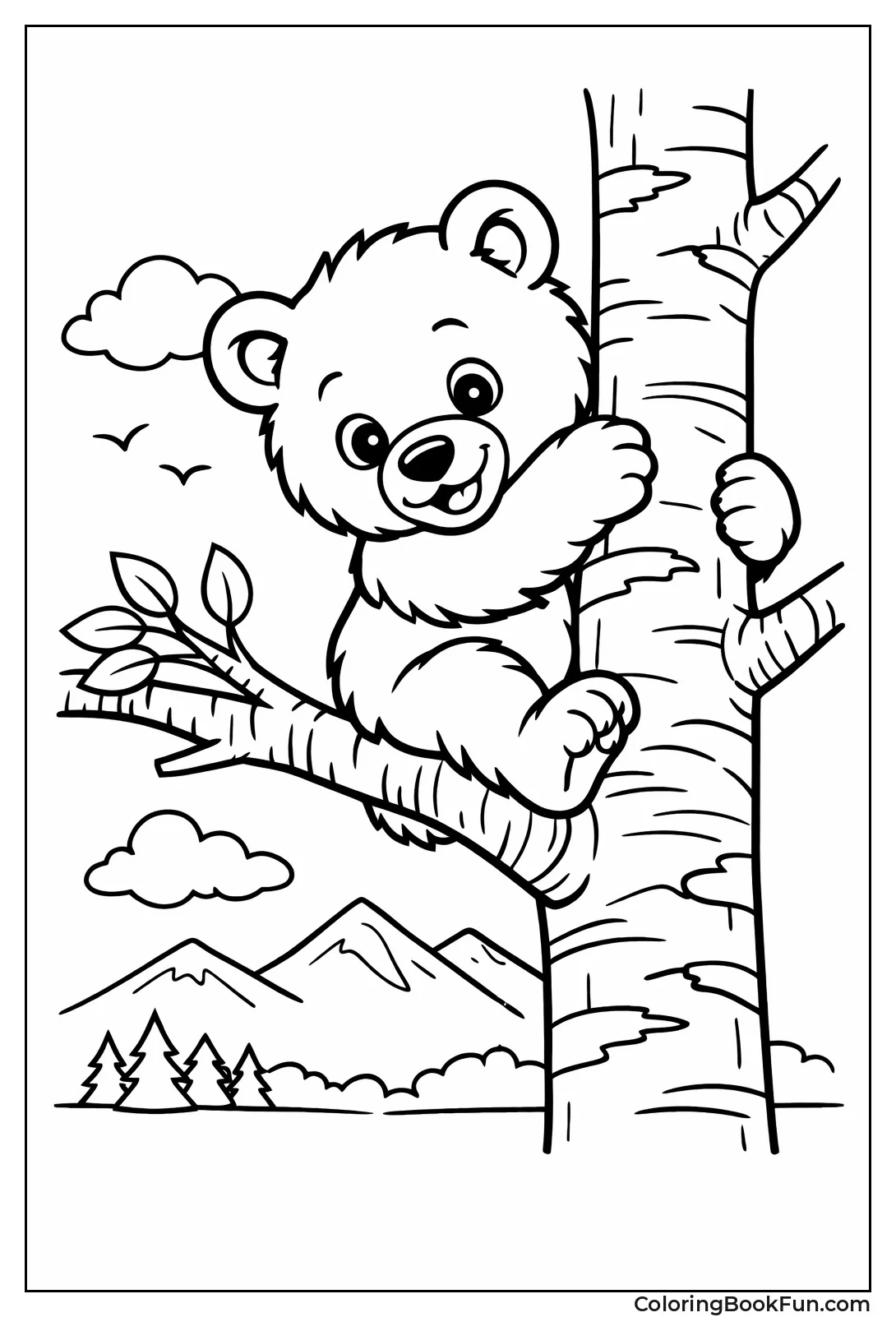 Black Bear Climbing Tree