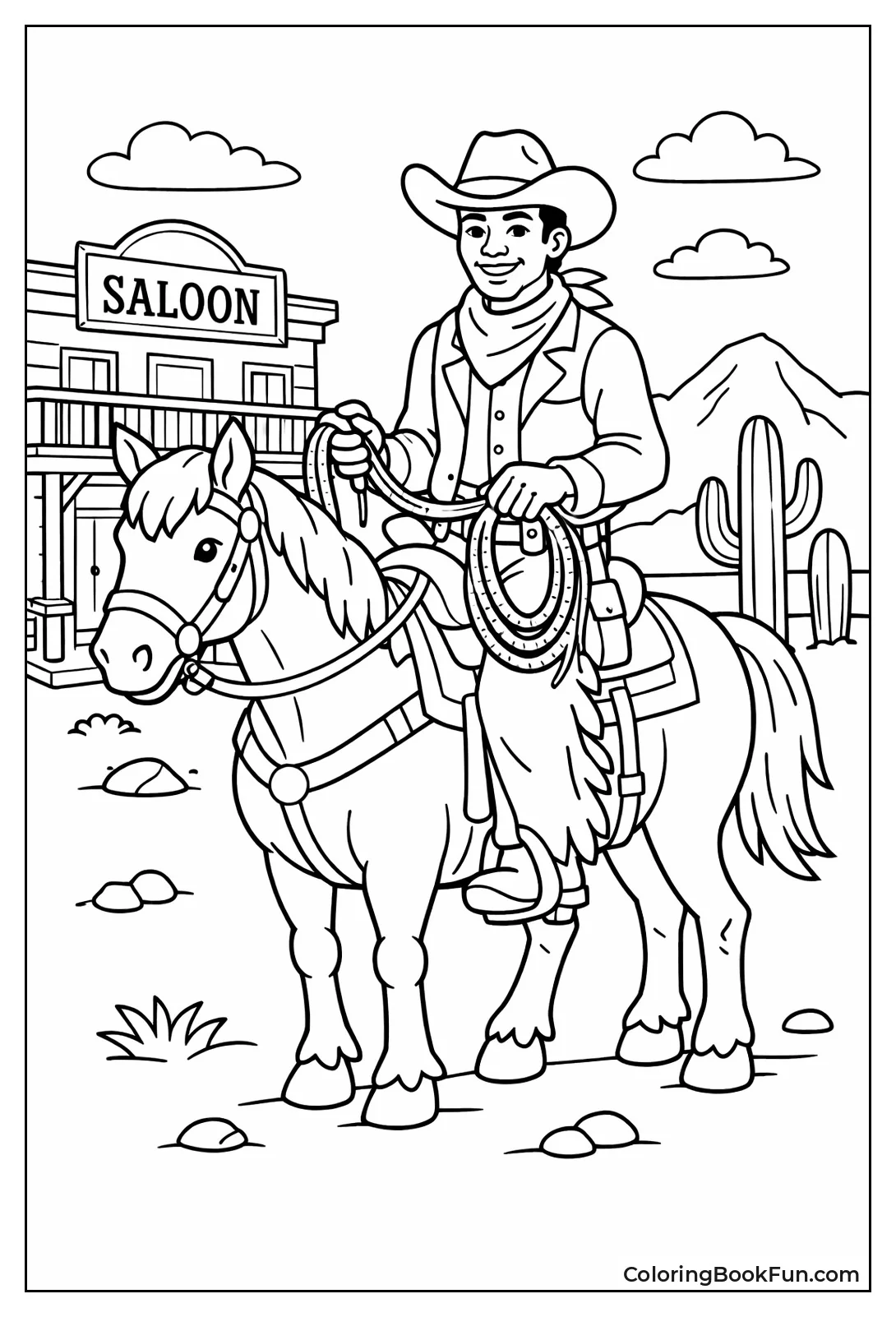 Black Cowboy Holding Rope