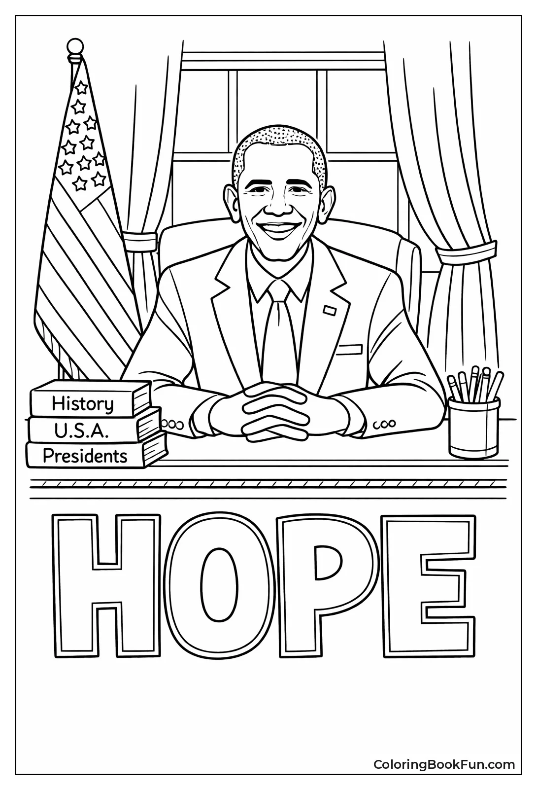 Obama Works in Oval Office