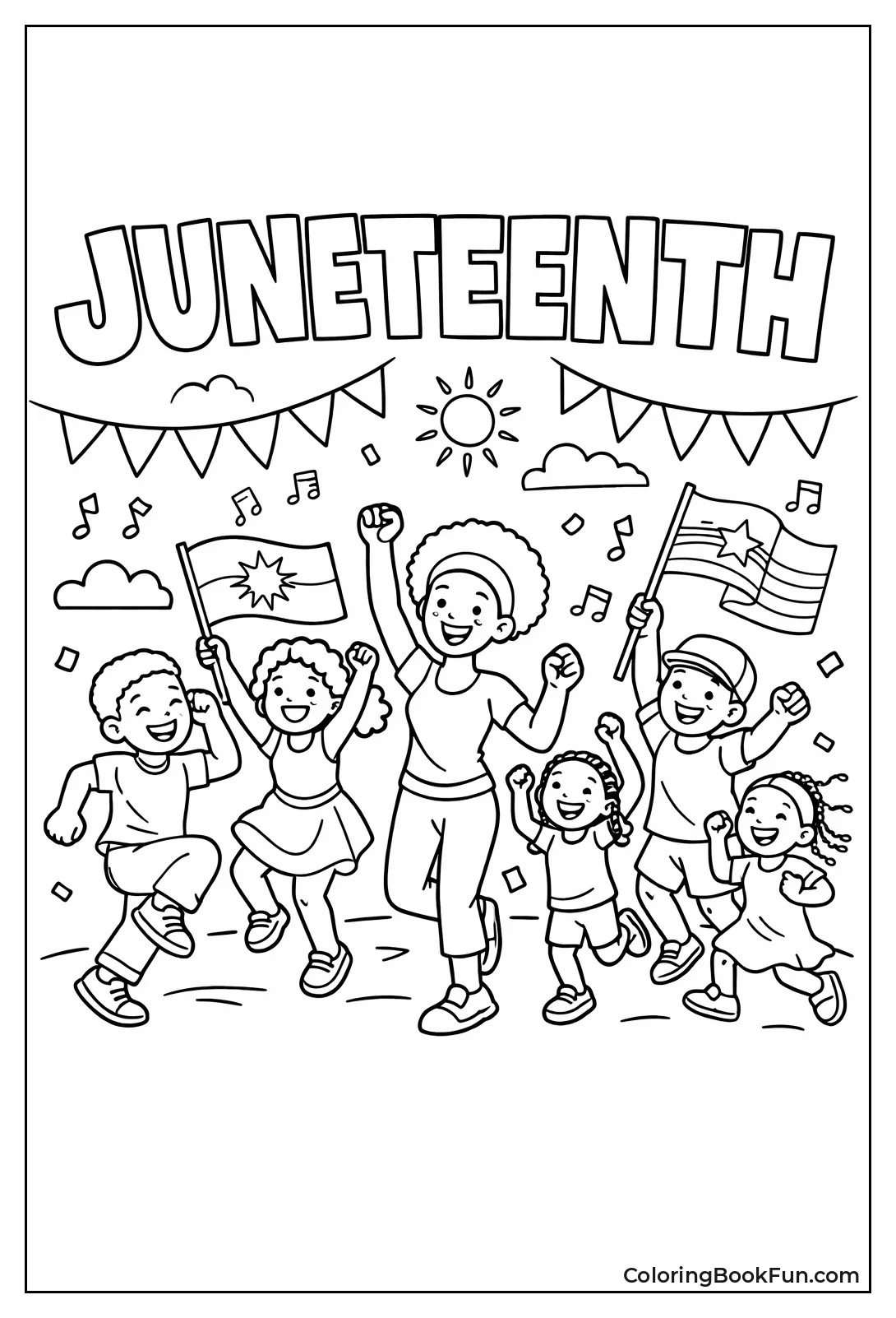 Juneteenth Dance and Flags
