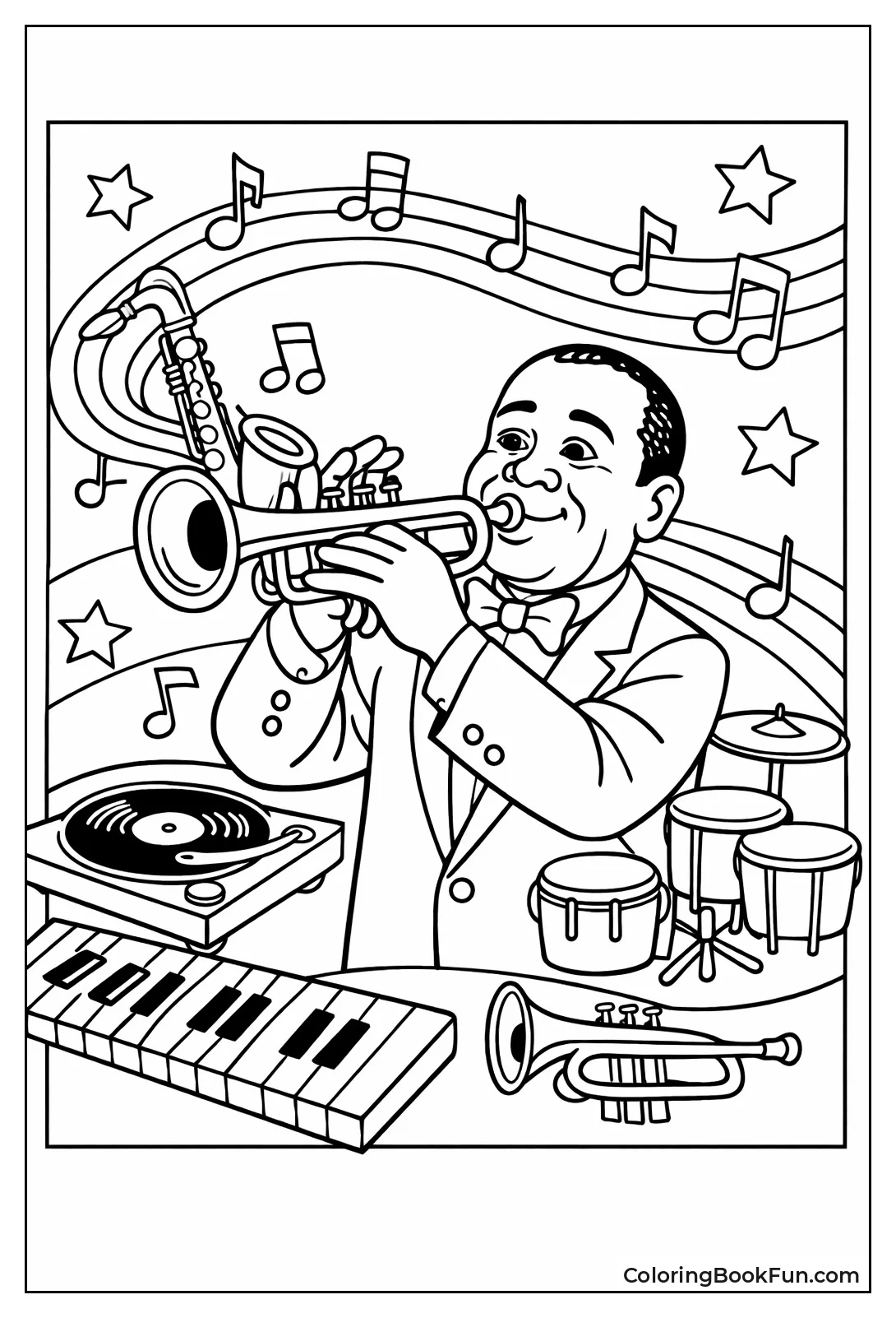 Louis Armstrong Plays Trumpet