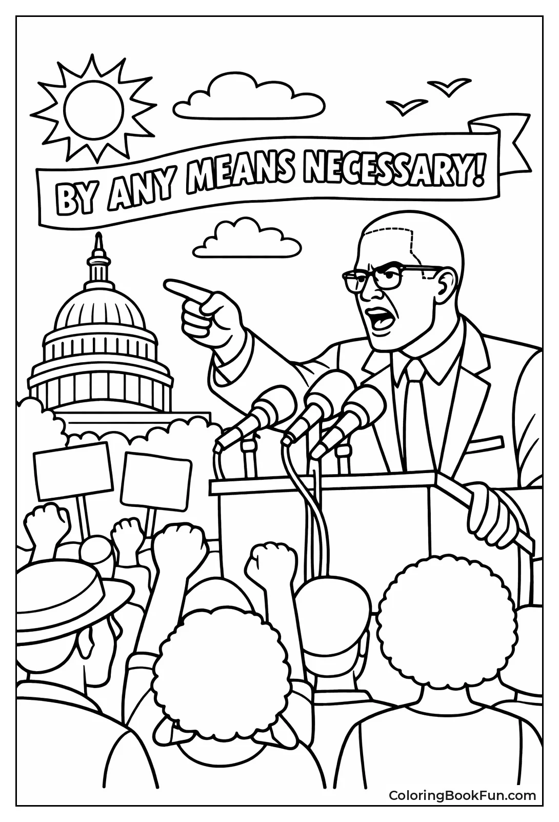 Malcolm X Delivers Speech