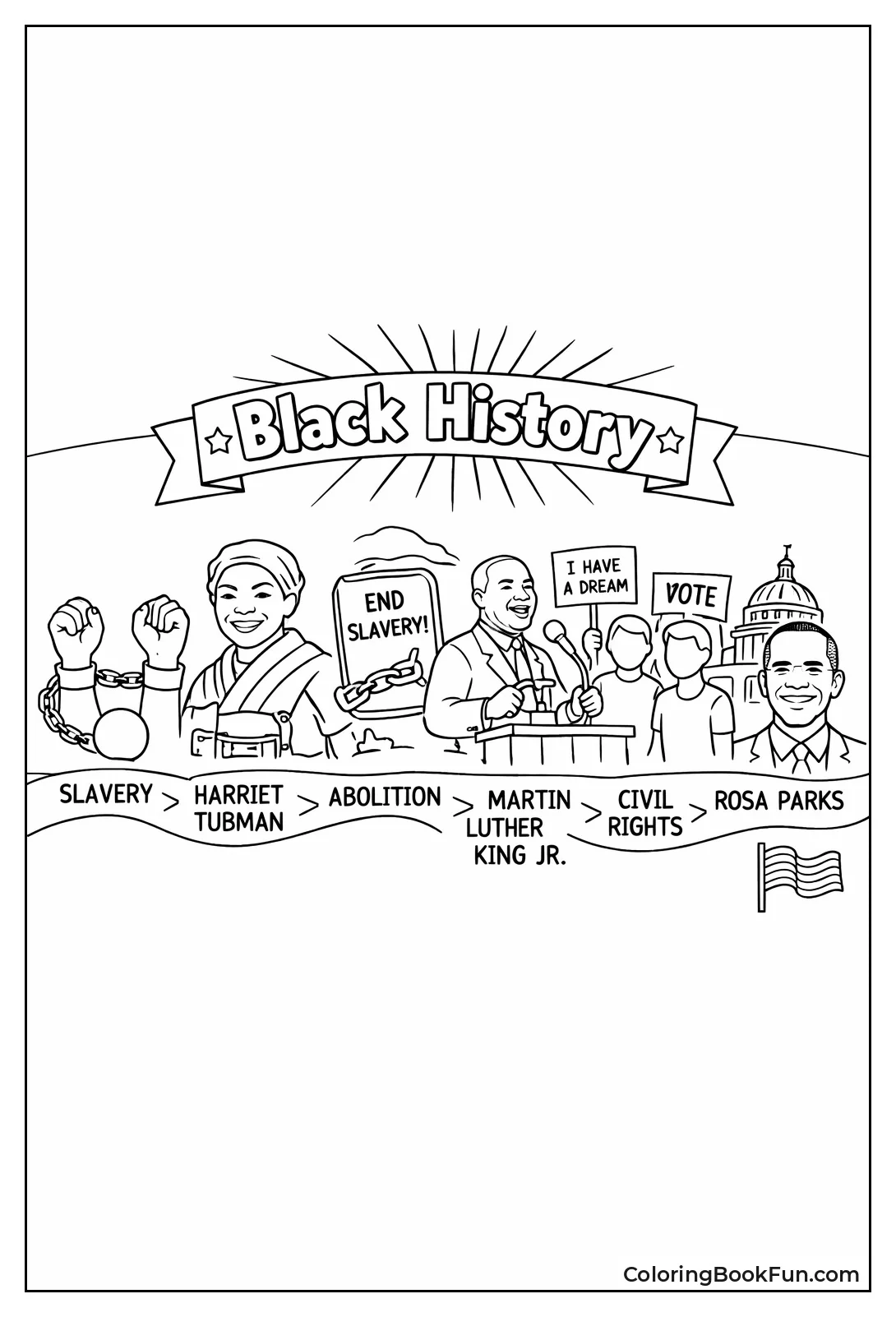 Black History Timeline Icons