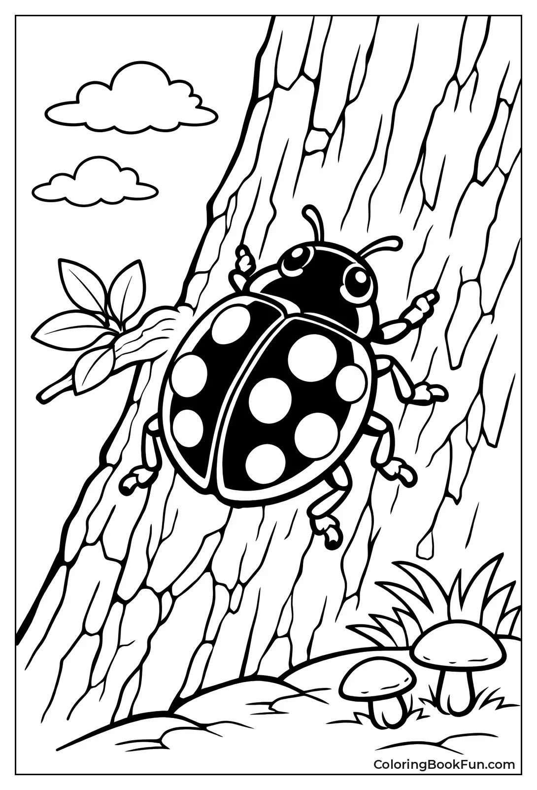 Black Ladybug Red Spots