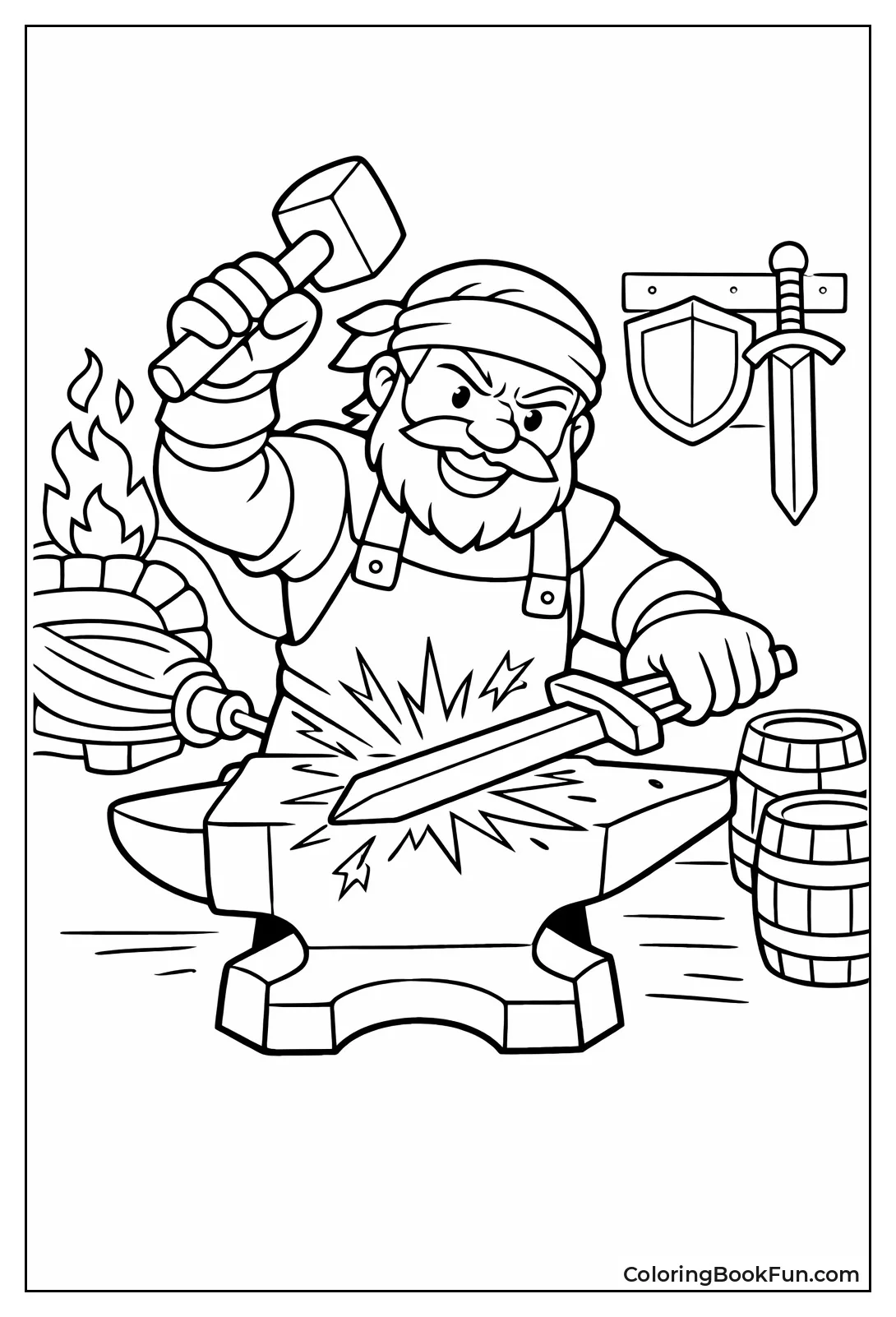 Blacksmith Hammers Sword