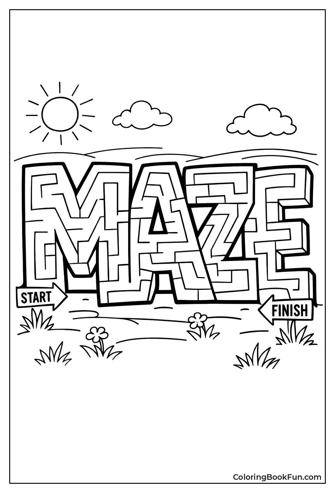 Block Letters Build Maze