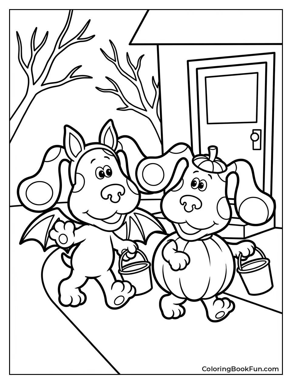 Blue and Magenta Trick or Treat