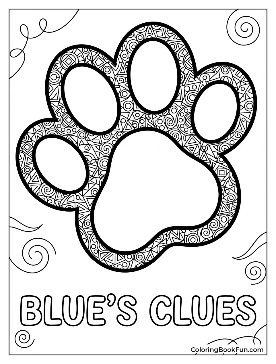 Mandala Fills Paw Print