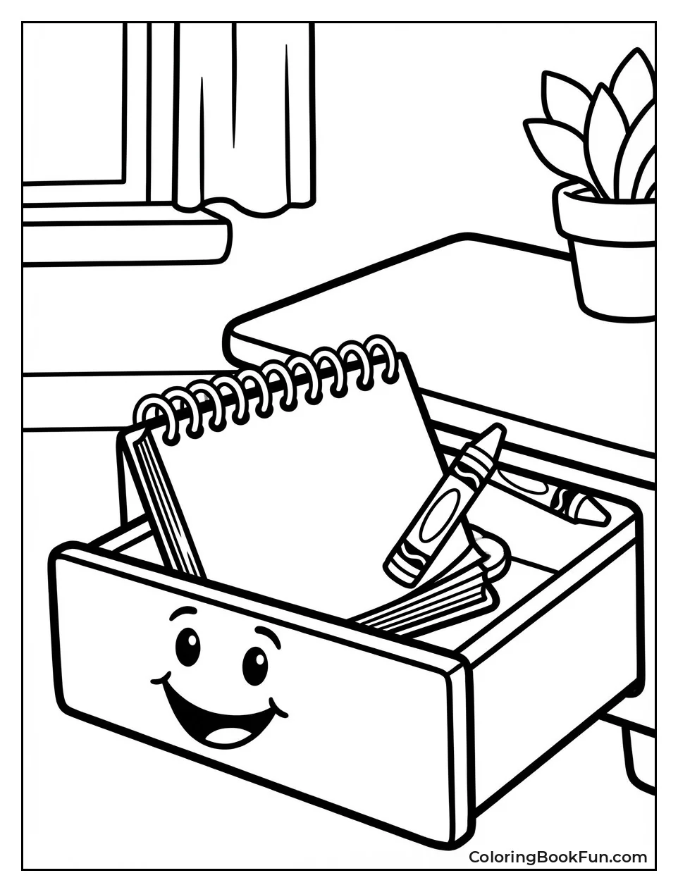 Sidetable Drawer Reveals Notebook