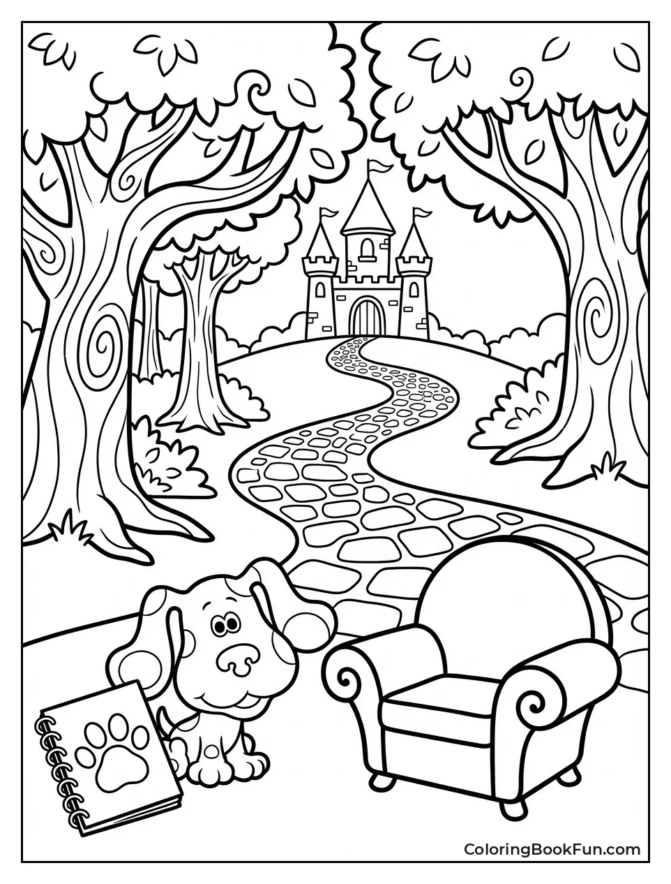 Storybook Forest with Castle Path