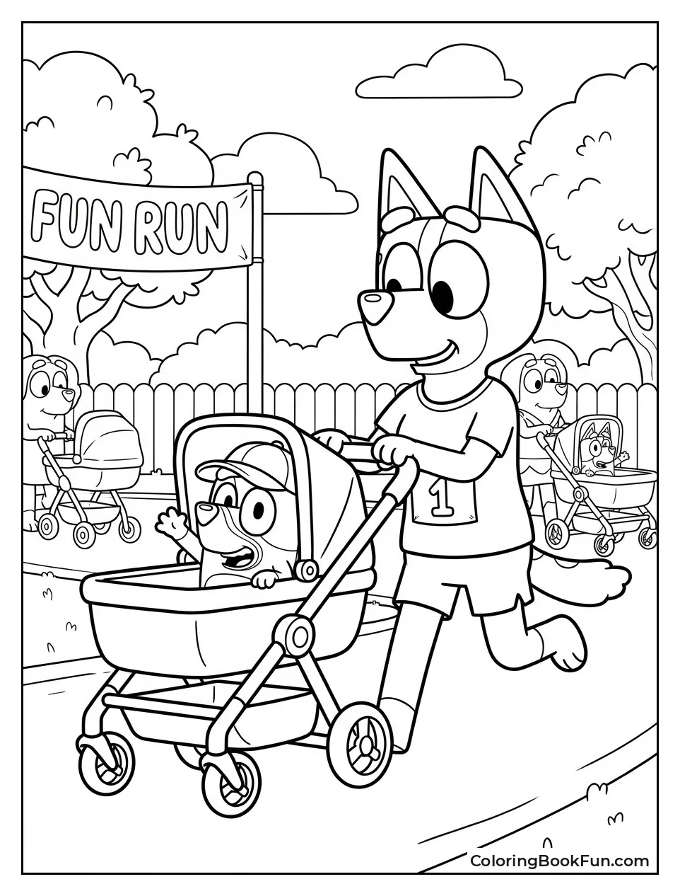 Chilli Pushing Baby Bluey