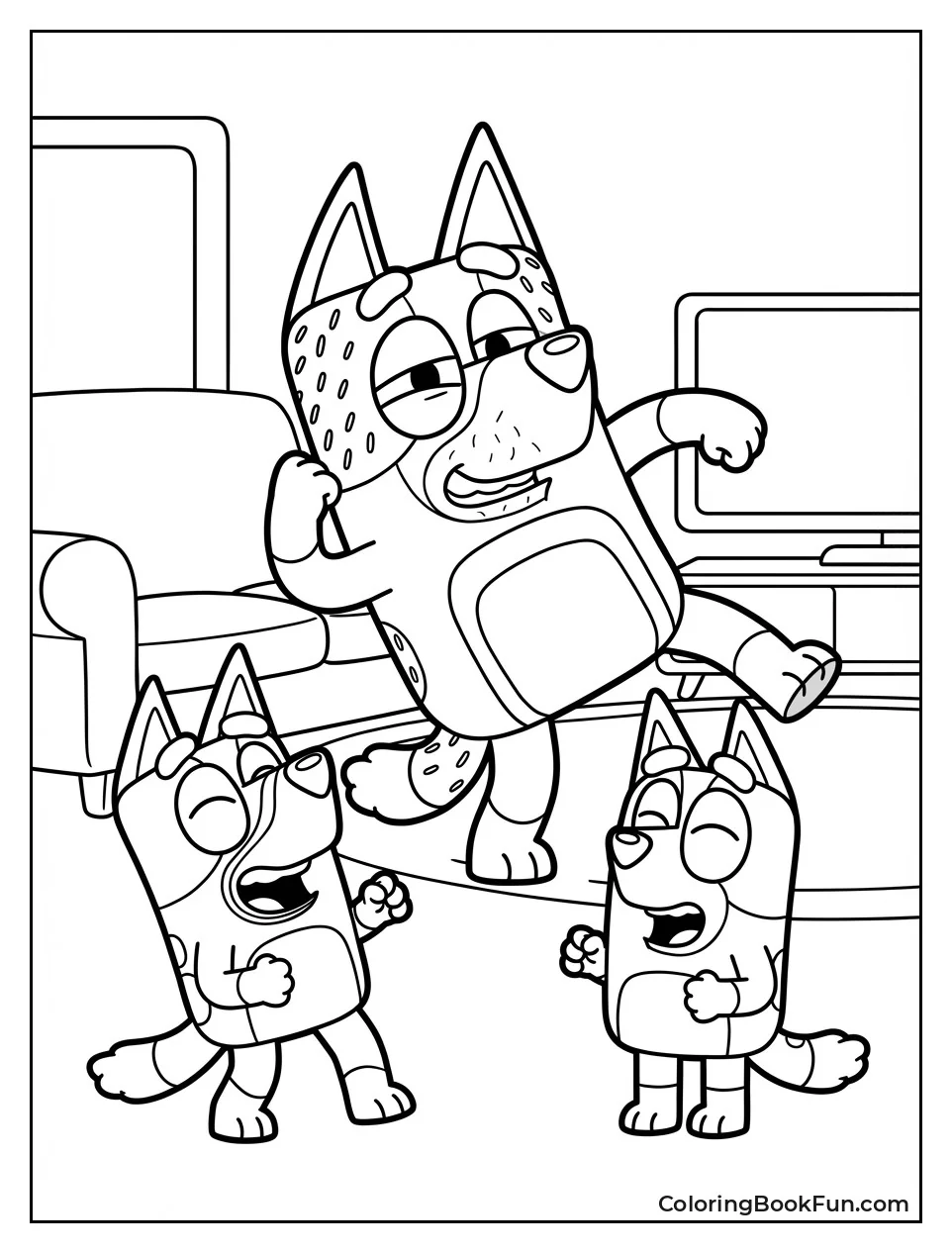 Bandit Dancing Silly with Kids