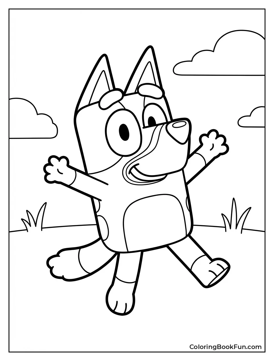 Bingo Jumping with Arms Outstretched