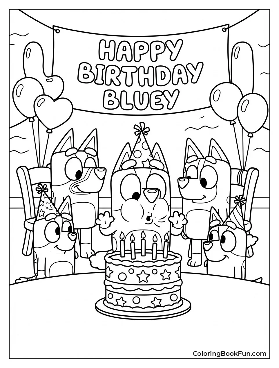 Bluey Blowing Birthday Candles
