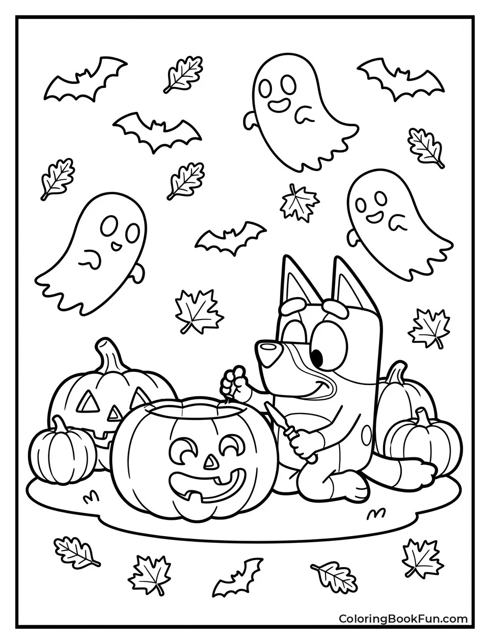 Bluey Carving Halloween Pumpkins