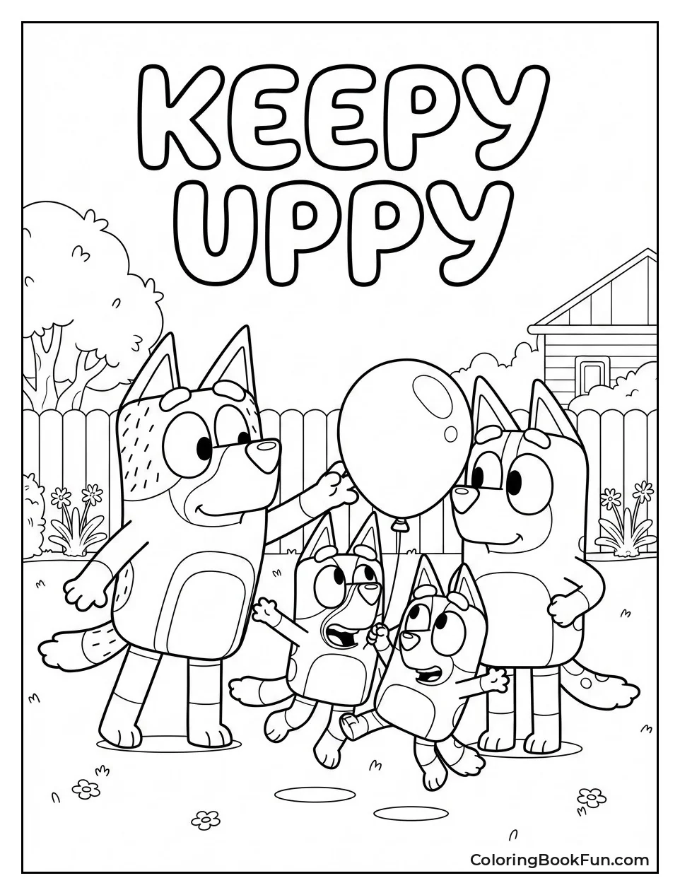 Family Kicking Keepy Uppy Balloon