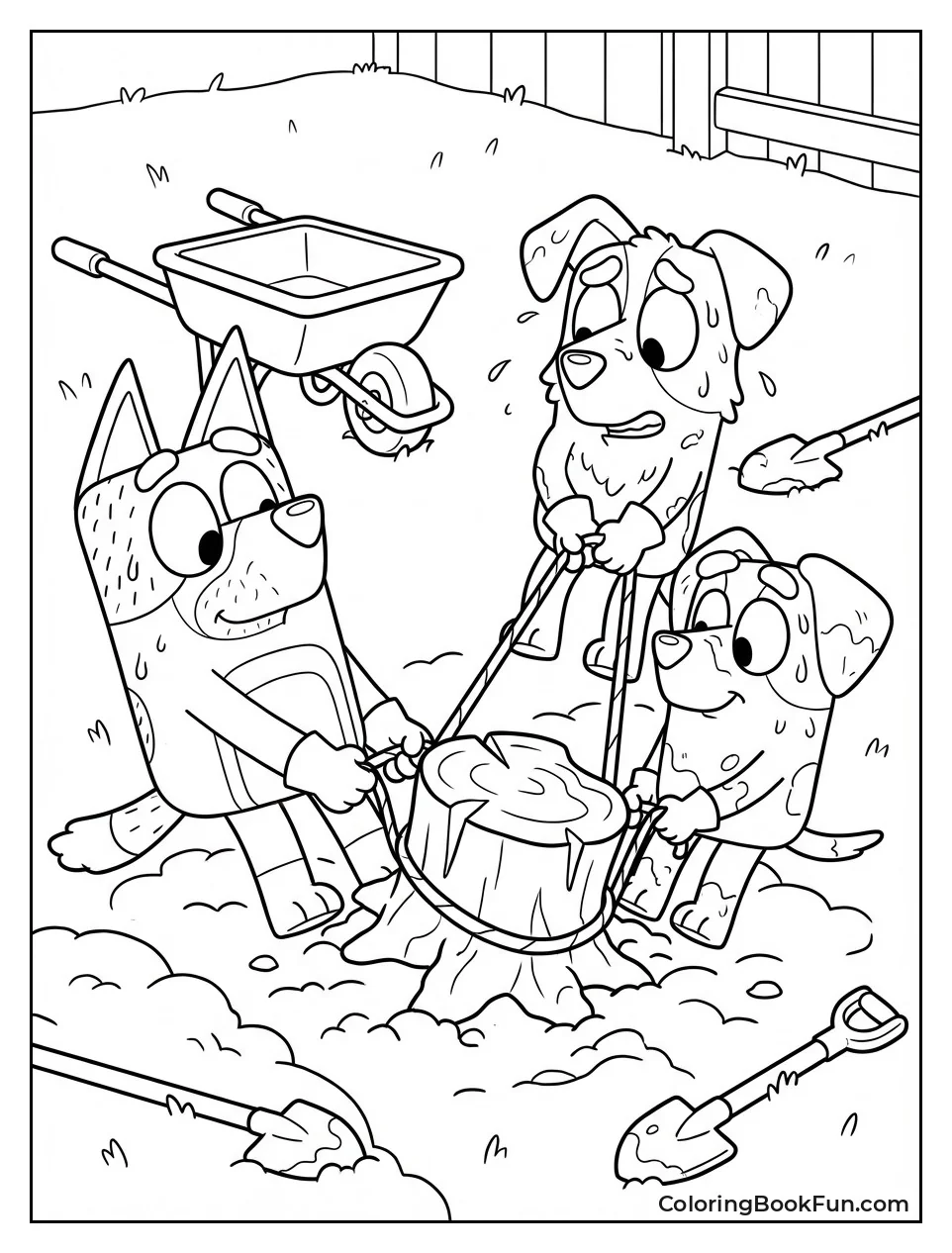 Dads Digging Tree Stump