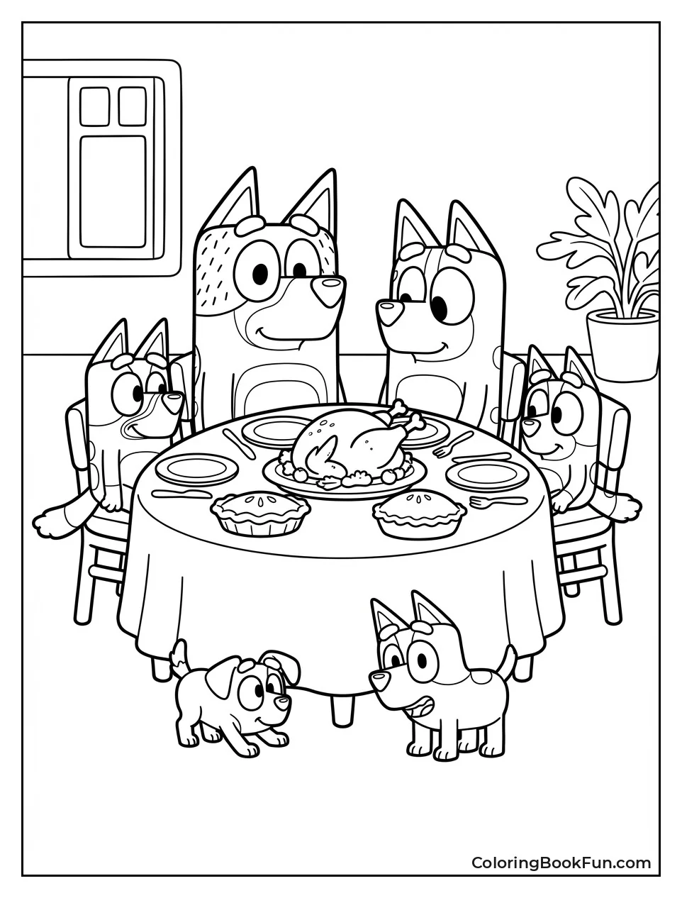 Heelers at Thanksgiving Table