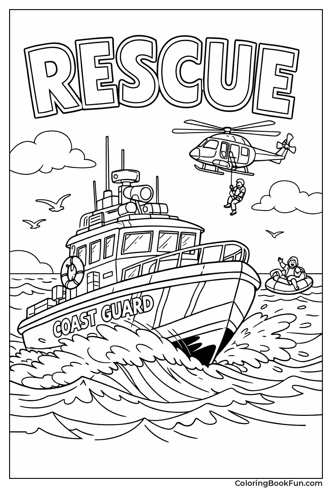 Coast Guard through Waves