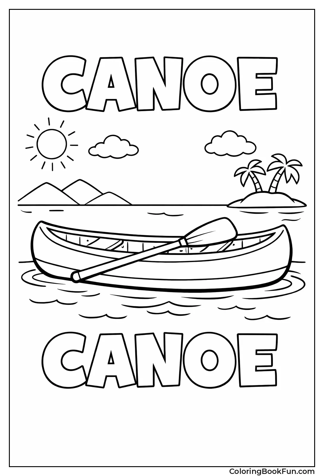 Simple Canoe with Paddle