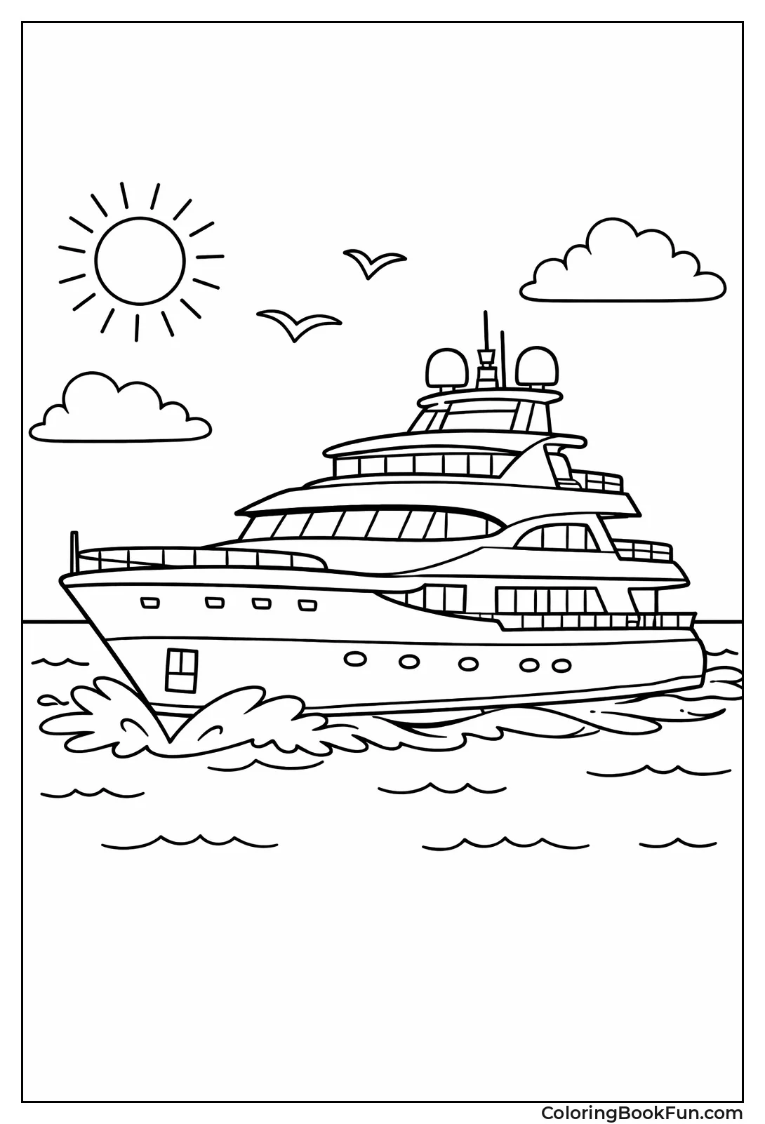 Luxury Yacht on Water