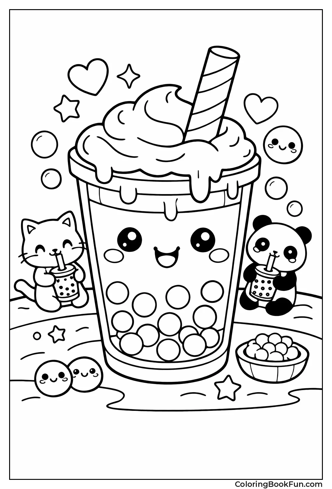 Bubble Milk Tea Glass