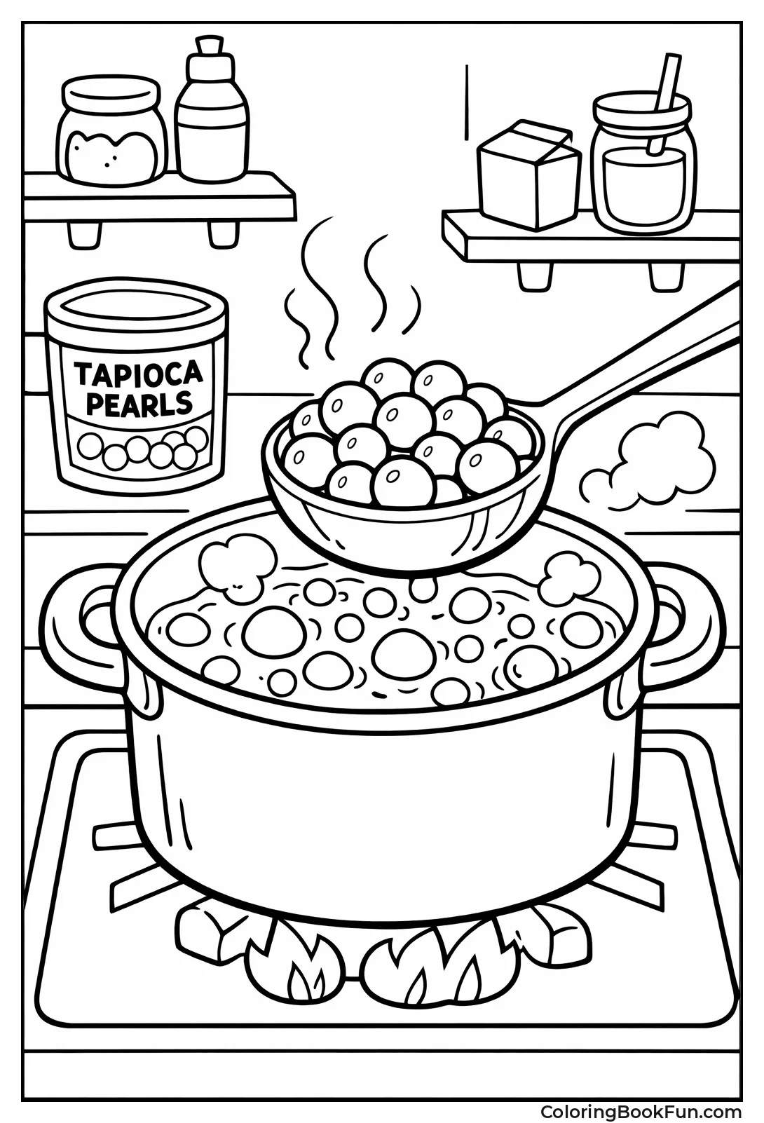 Cooking Tapioca Pearls Pot