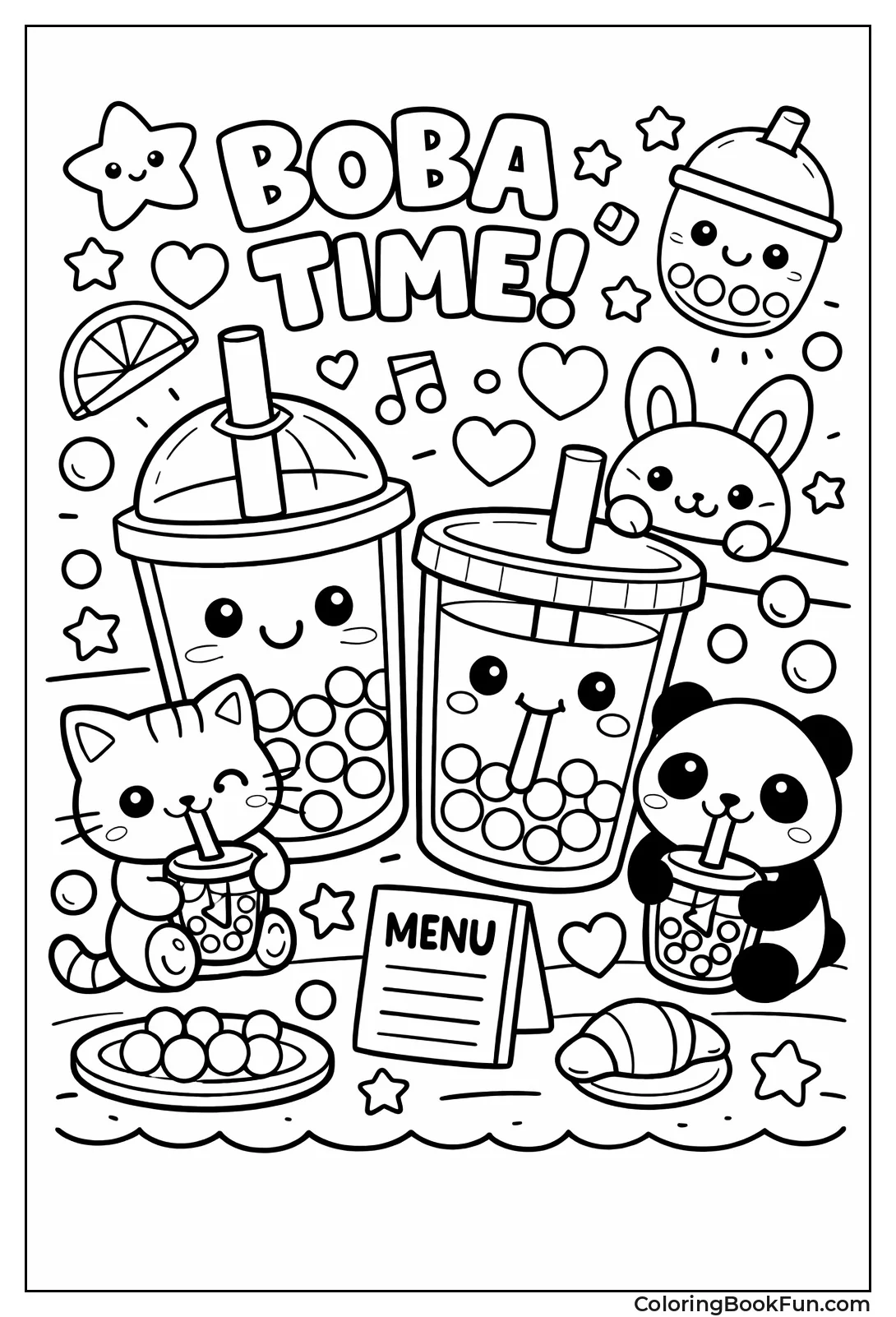 Cute Playful Bubble Tea