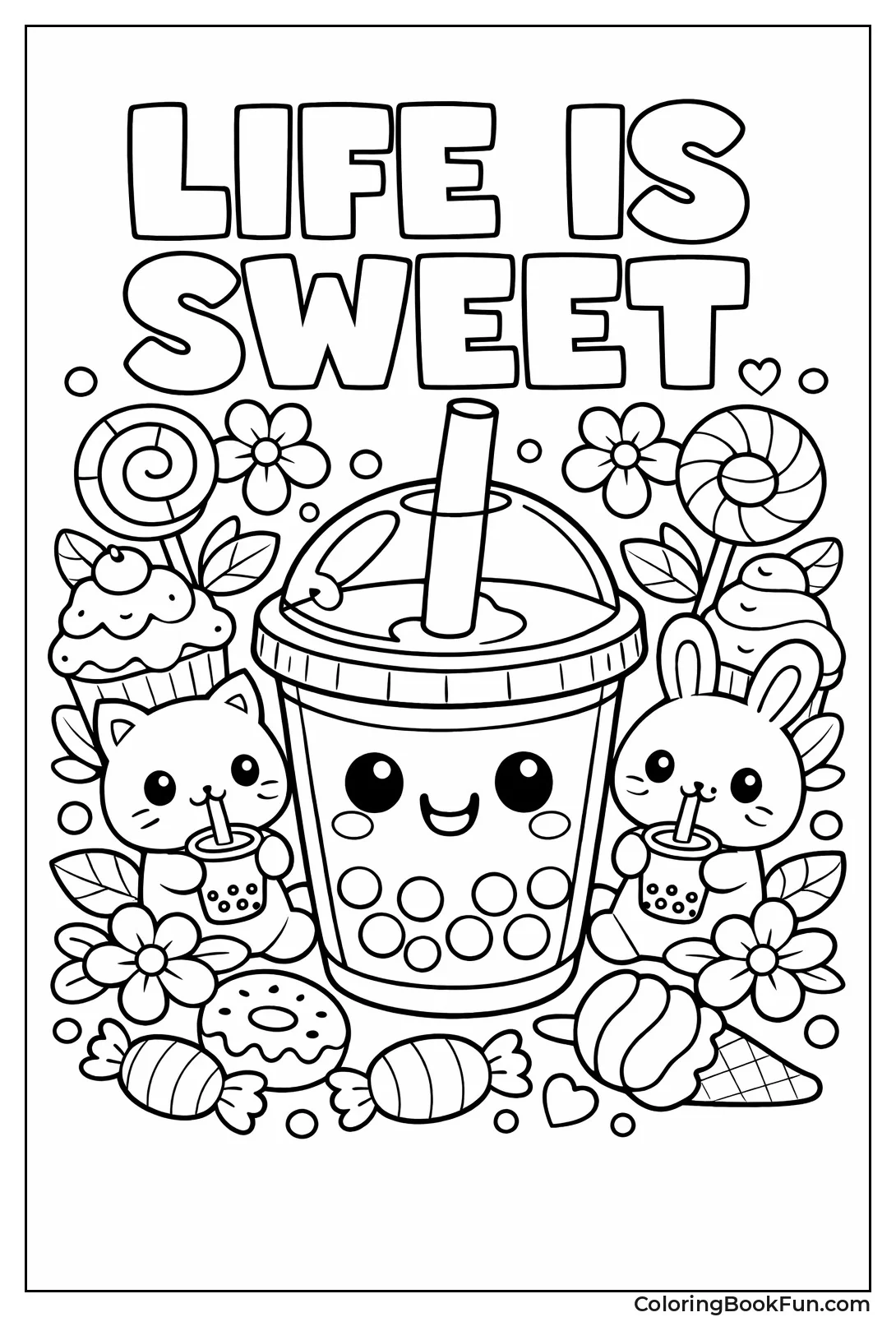 Boba Cup with Sweets