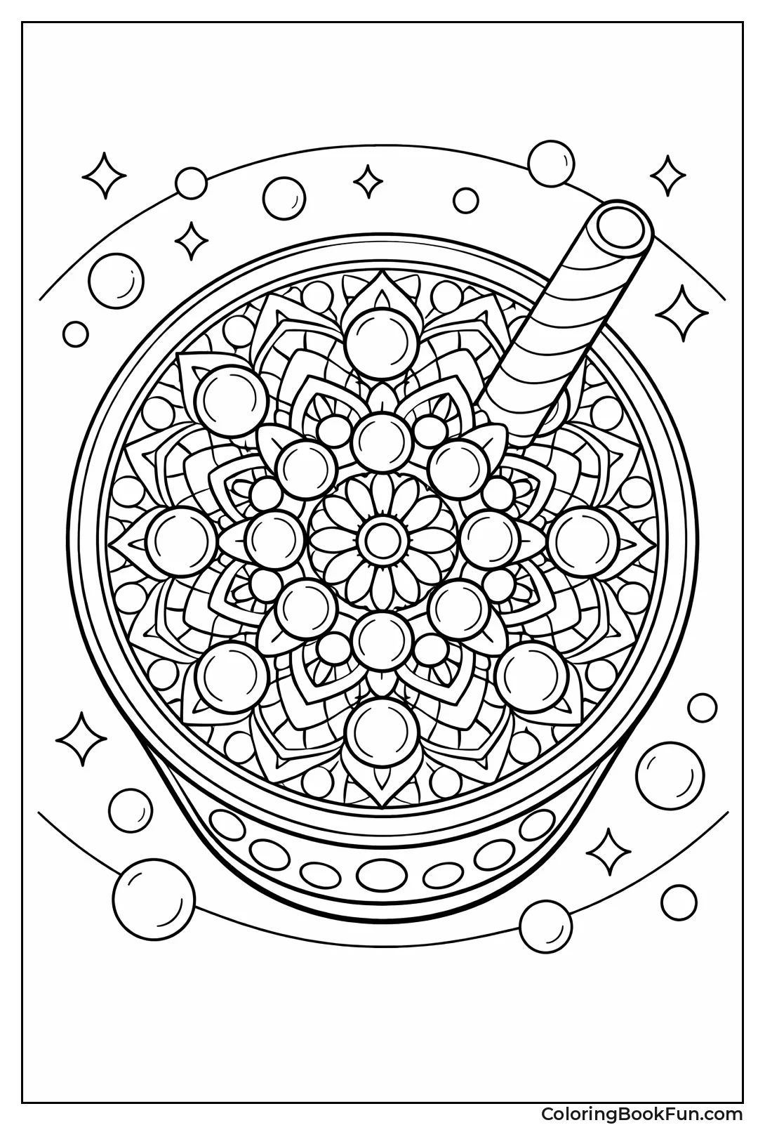 Boba Cup Mandala Pattern