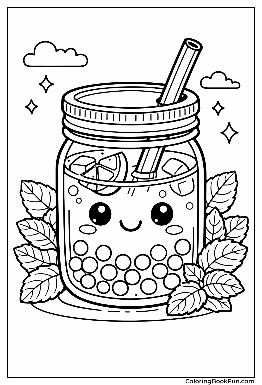 Mason Jar Fruit Boba