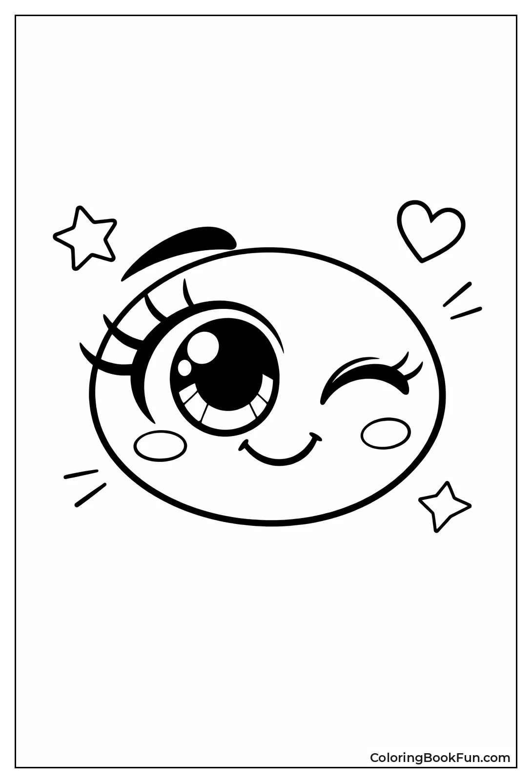Cute Winking Cartoon Eye