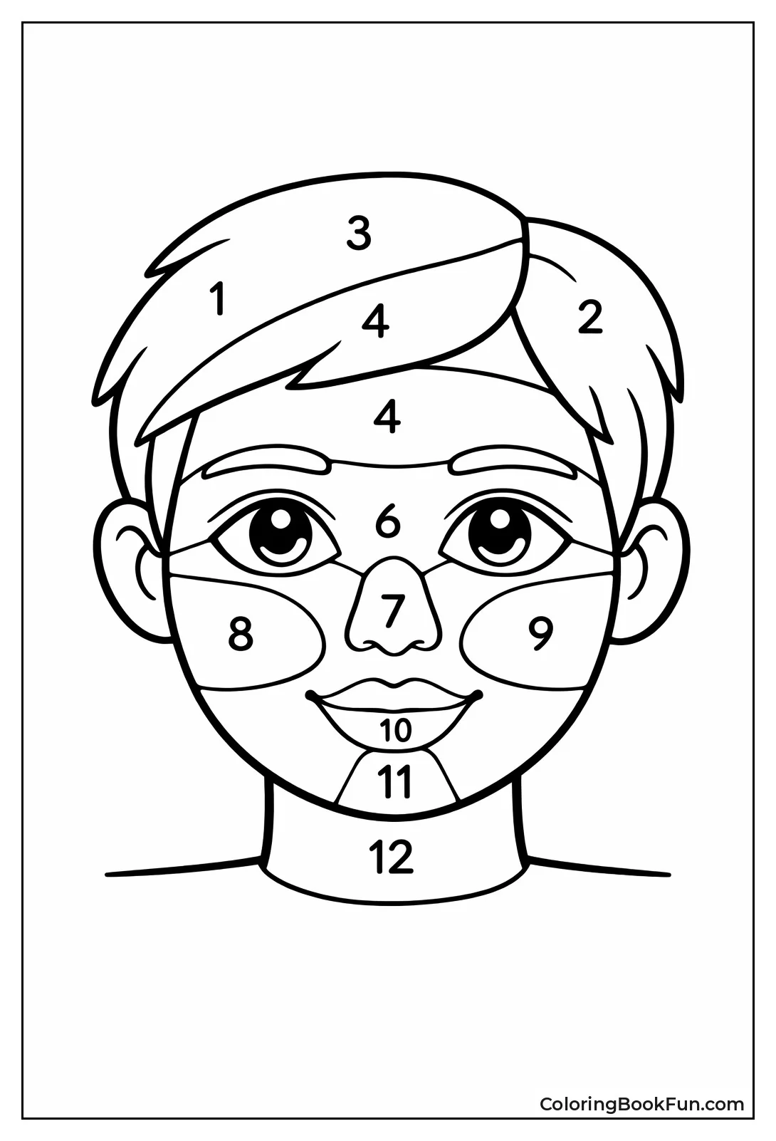 Numbered Face to Color