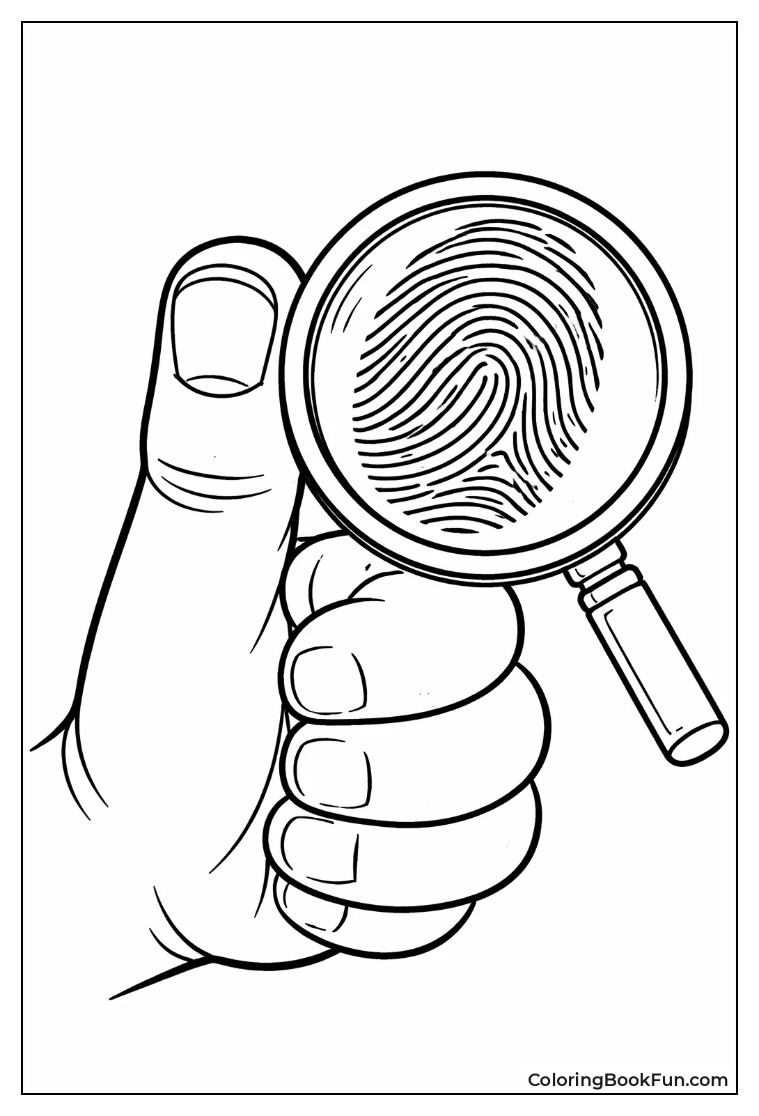 Fingerprint under Magnifying Glass