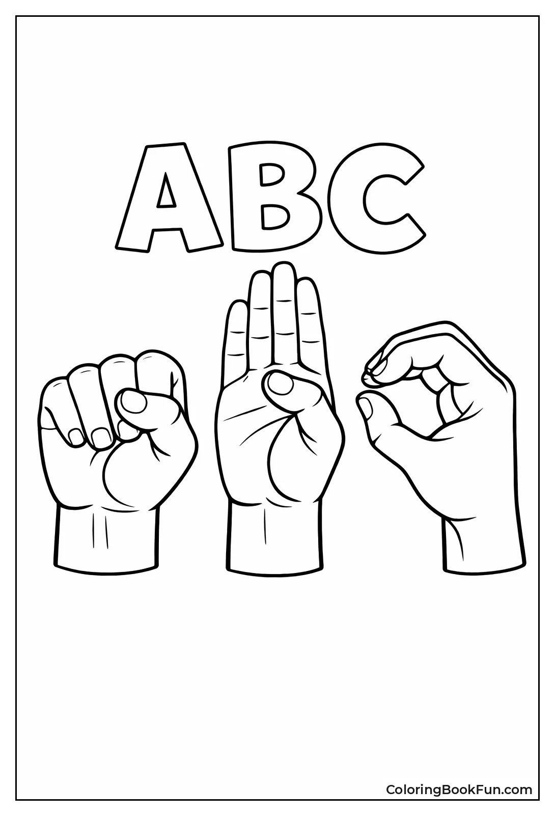 Hands Signing A B C