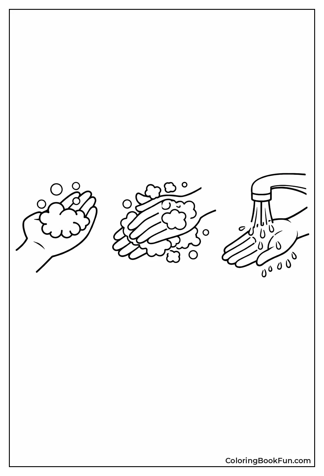 Steps Washing Hands Clean