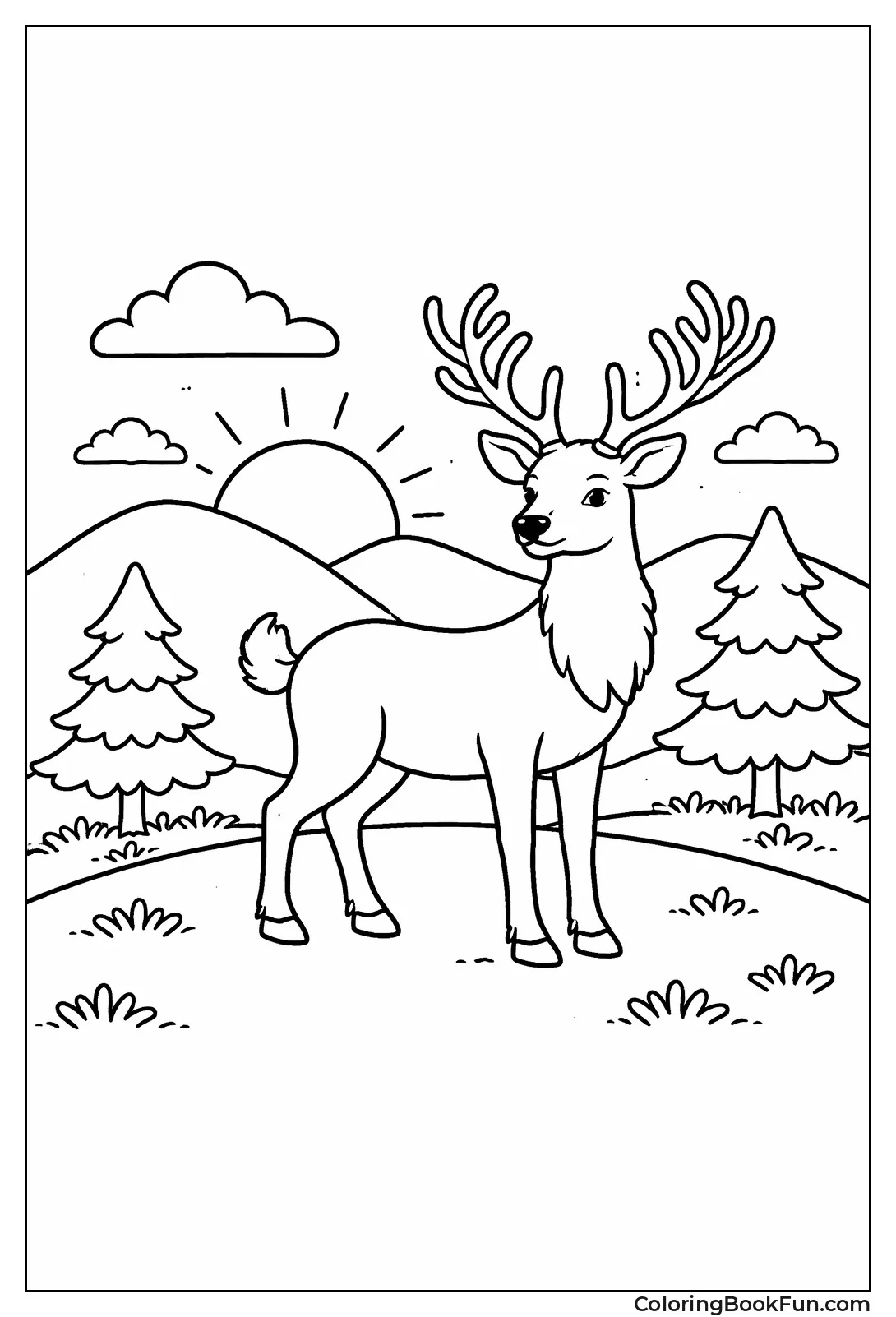 Bold Buck Silhouette Sunset