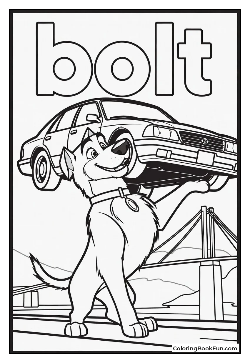 Bolt Lifts Car over Bridge