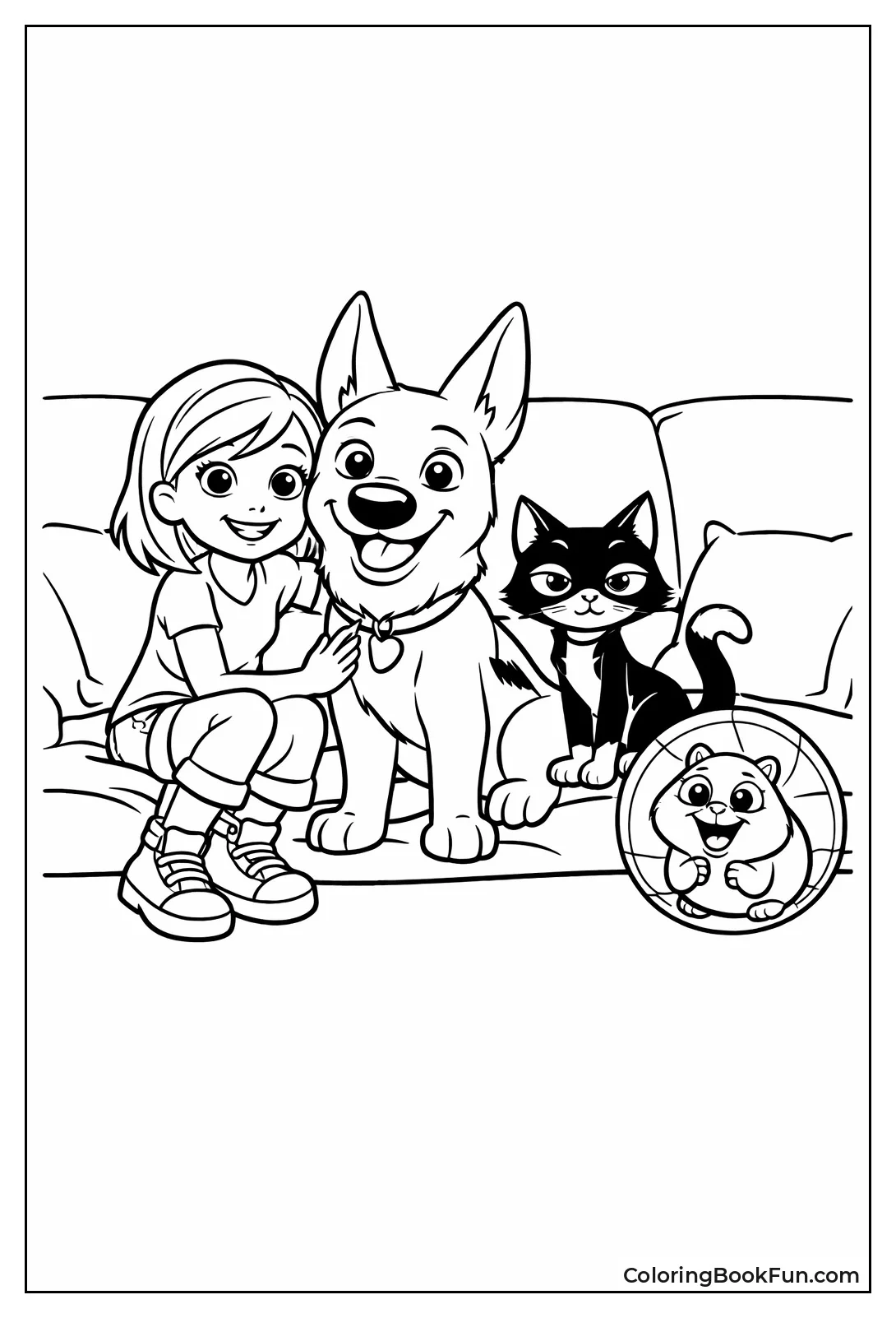 Family Poses on Couch