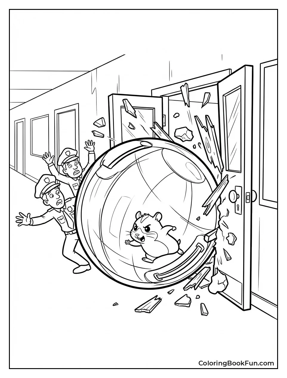 Rhino Smashes through Doors