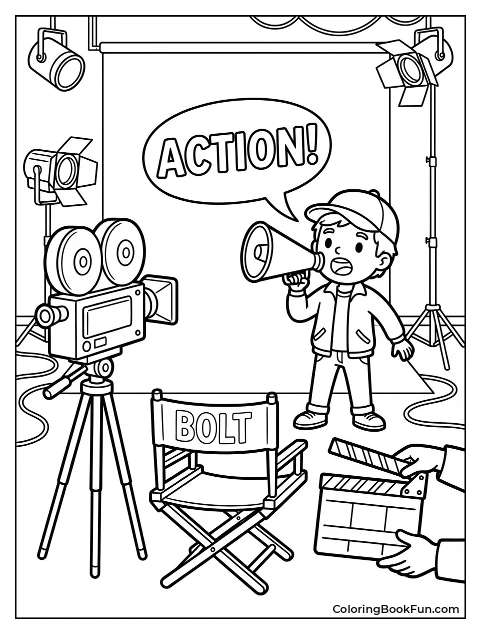 Director Shouts through Megaphone