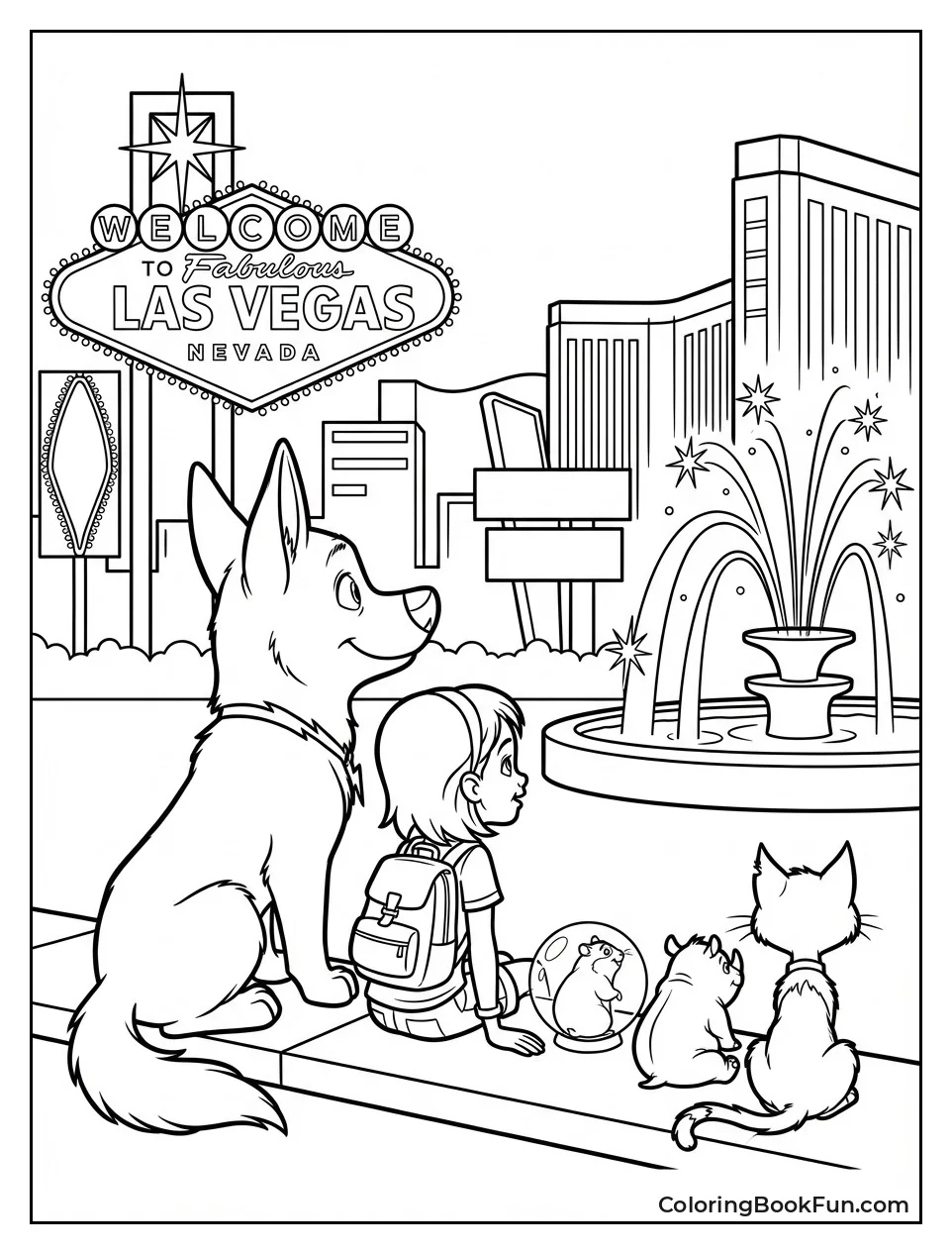 Friends Watch Vegas Lights