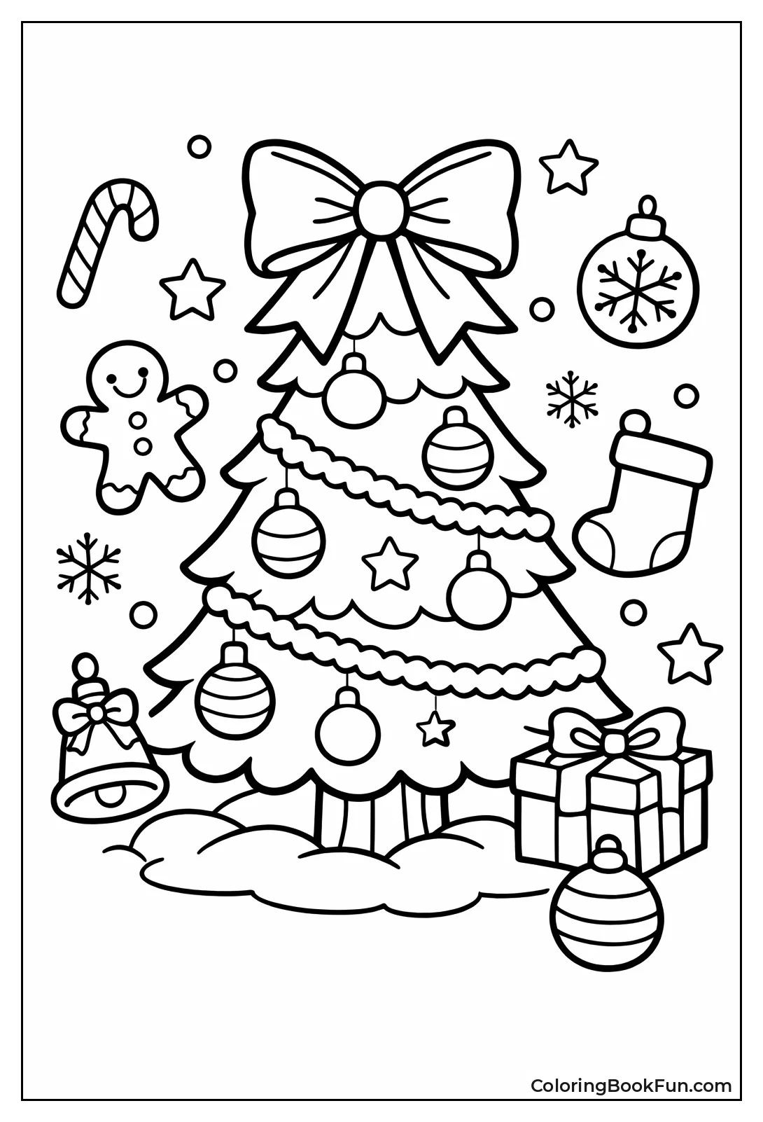 Christmas Tree Topped Bow