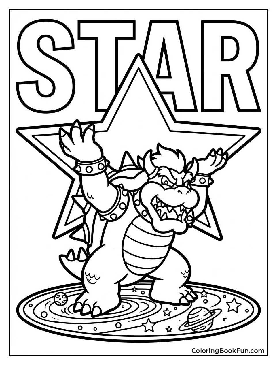 Bowser Holds Giant Star