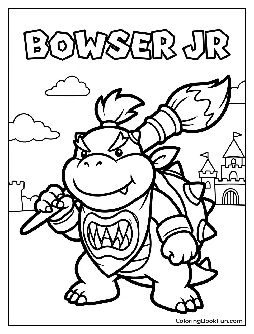 Bowser Jr Holds Magic Brush