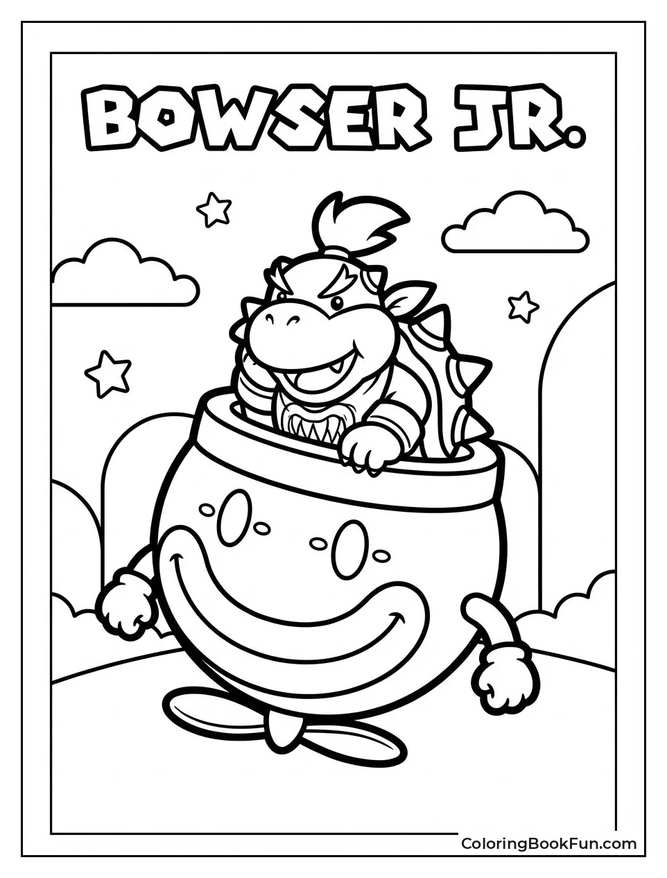 Bowser Jr Flies Clown Car